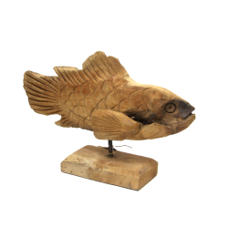 Dekoracja drewniana Rzeźba Ryba 40cm
